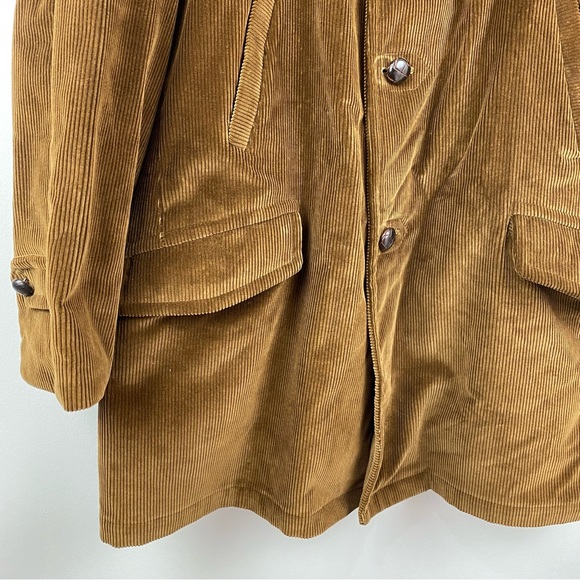 Vintage Oakbrook Sportswear size 46 Tall Men’s Brown Corduroy Button Up Coat - Picture 3 of 9